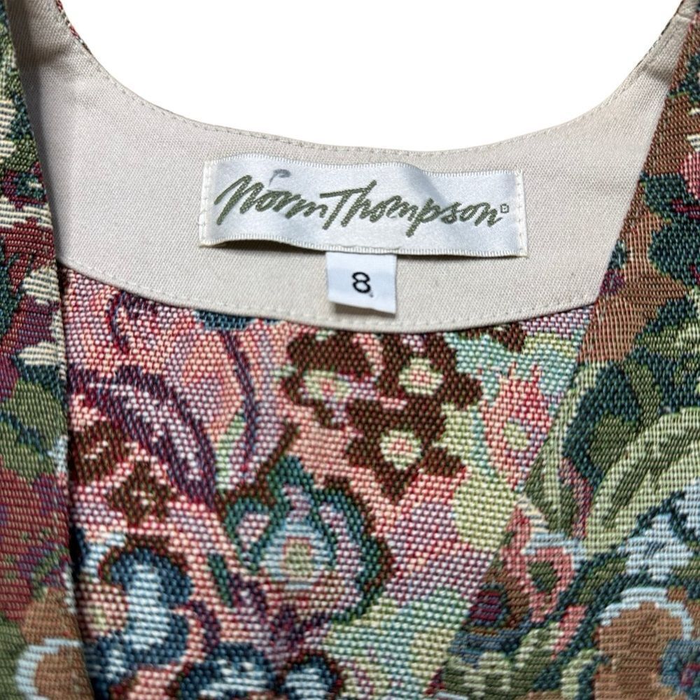 Vintage Tapestry Cottagecore Garden Floral Button Front Vest Norm Thompson 8 - Picture 4 of 5